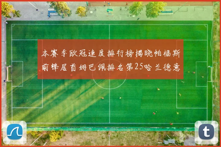 本赛季欧冠速度排行榜揭晓帕福斯前锋居首姆巴佩排名第25哈兰德意外落百名之外
